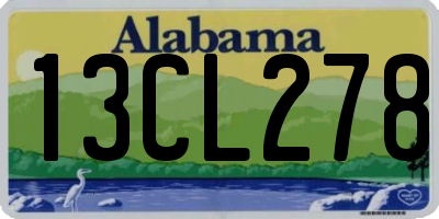 AL license plate 13CL278