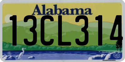 AL license plate 13CL314