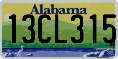 AL license plate 13CL315