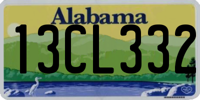 AL license plate 13CL332