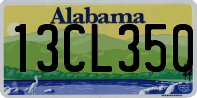 AL license plate 13CL350
