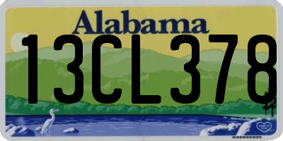 AL license plate 13CL378