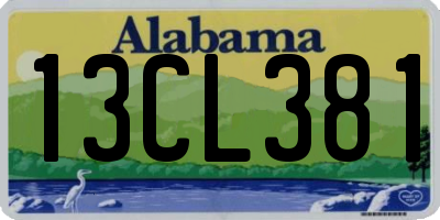 AL license plate 13CL381
