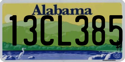 AL license plate 13CL385
