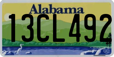 AL license plate 13CL492