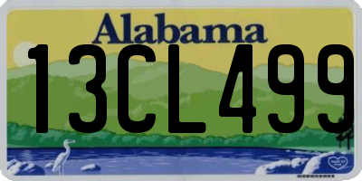AL license plate 13CL499