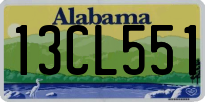 AL license plate 13CL551