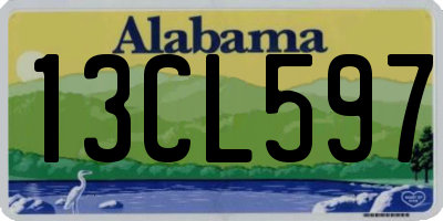 AL license plate 13CL597