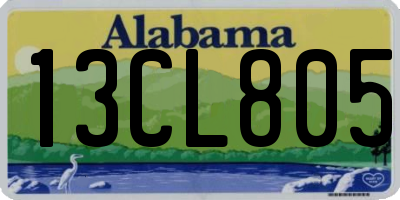 AL license plate 13CL805