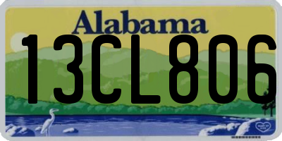 AL license plate 13CL806