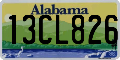 AL license plate 13CL826