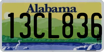 AL license plate 13CL836