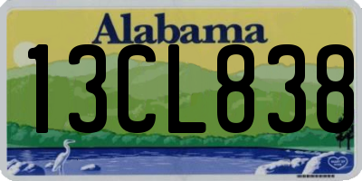 AL license plate 13CL838