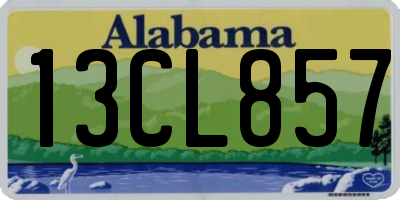AL license plate 13CL857