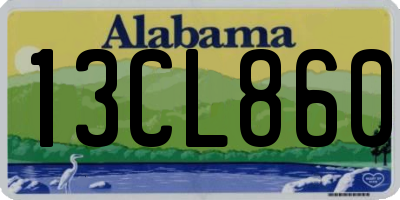AL license plate 13CL860
