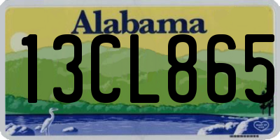 AL license plate 13CL865