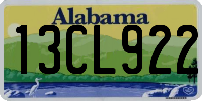 AL license plate 13CL922