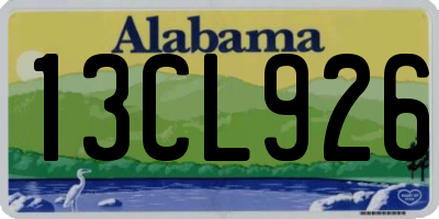 AL license plate 13CL926