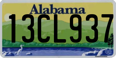 AL license plate 13CL937