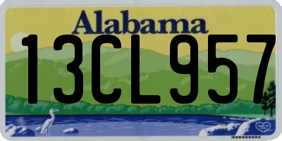 AL license plate 13CL957
