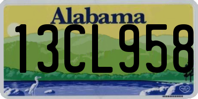 AL license plate 13CL958