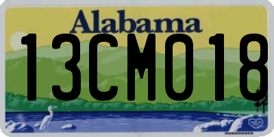 AL license plate 13CM018
