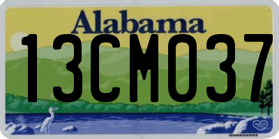 AL license plate 13CM037