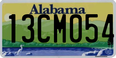 AL license plate 13CM054
