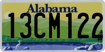 AL license plate 13CM122