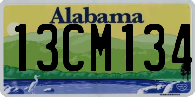 AL license plate 13CM134