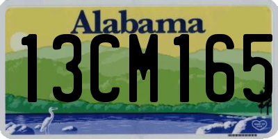 AL license plate 13CM165