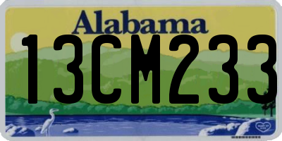 AL license plate 13CM233