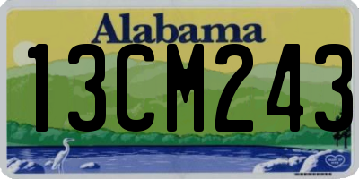 AL license plate 13CM243