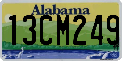 AL license plate 13CM249