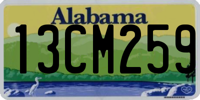 AL license plate 13CM259