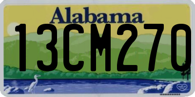 AL license plate 13CM270