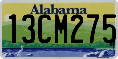 AL license plate 13CM275