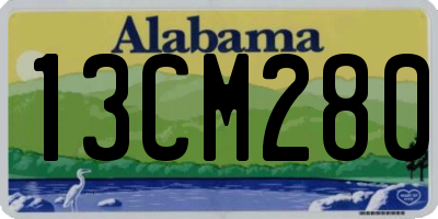 AL license plate 13CM280
