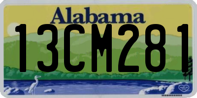 AL license plate 13CM281