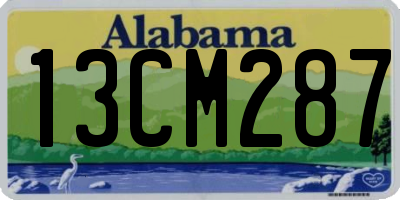 AL license plate 13CM287