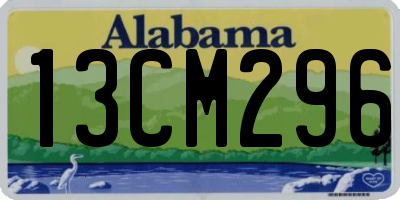 AL license plate 13CM296