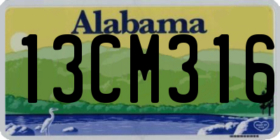 AL license plate 13CM316