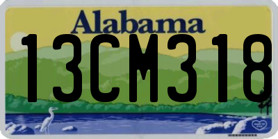 AL license plate 13CM318