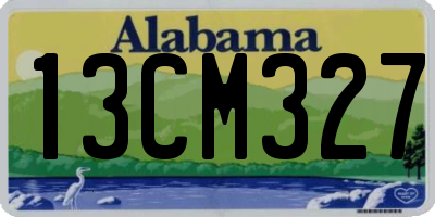AL license plate 13CM327