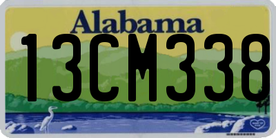 AL license plate 13CM338