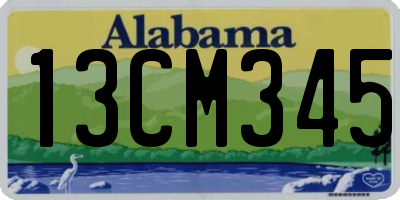 AL license plate 13CM345