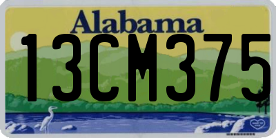 AL license plate 13CM375