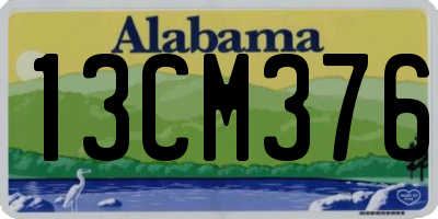 AL license plate 13CM376