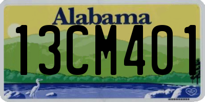 AL license plate 13CM401