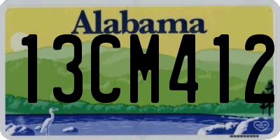 AL license plate 13CM412